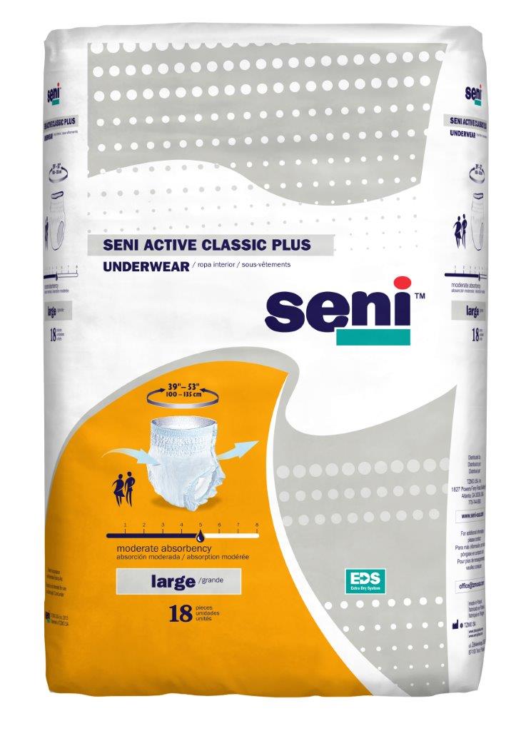 SE-096-LA18-CL2 Seni Active Classic Plus L a18 תחתון סאני אקטיב קלאסיק פלוס 18 יח' L